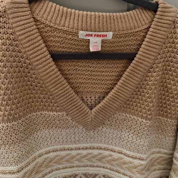 Joe Fresh V-Neck Patterned Knit Sweater - Picture 2 of 8